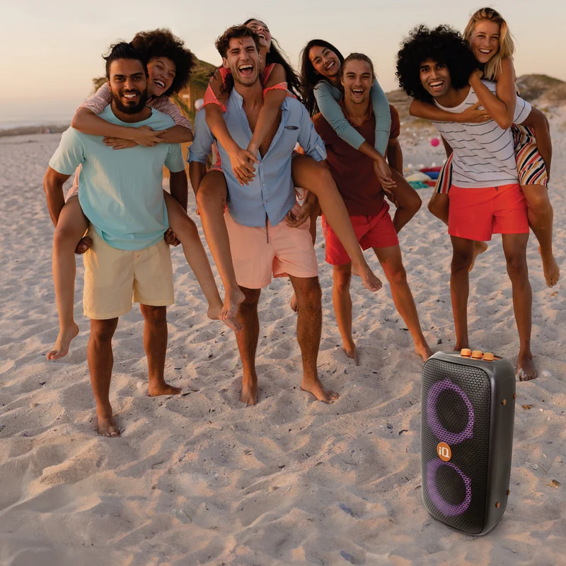Haut-parleur de fête Bluetooth iQ Wave Party avec microphone filaire