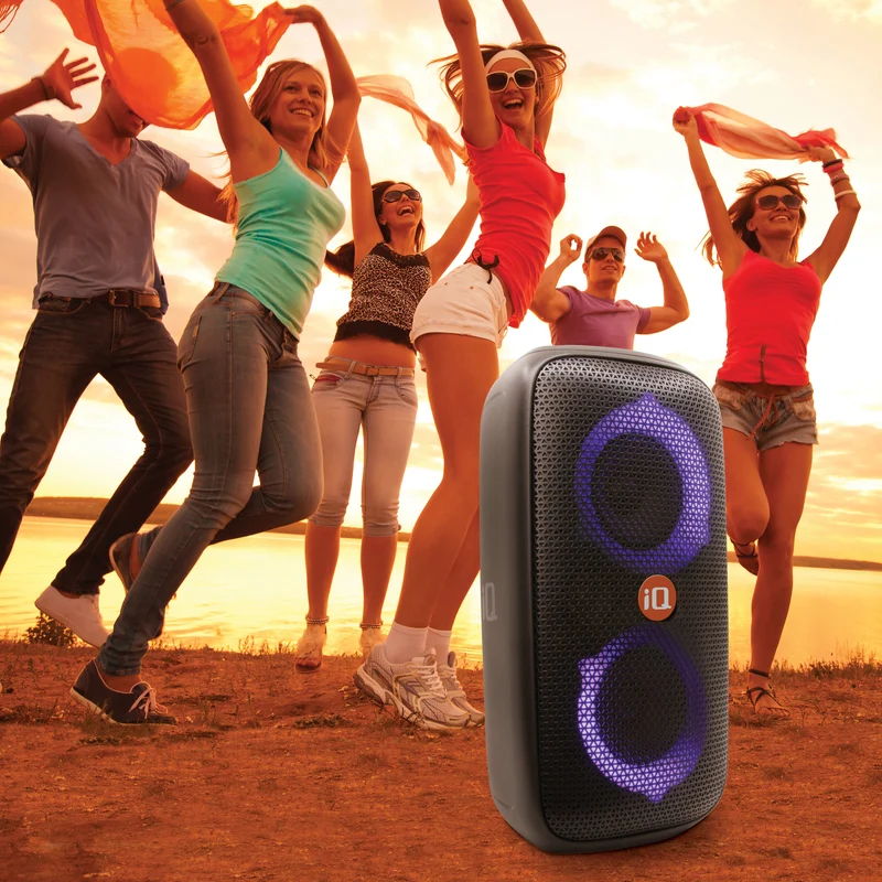 Haut-parleur de fête Bluetooth iQ Wave Party avec microphone filaire