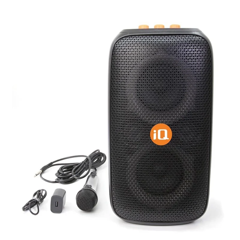 Haut-parleur de fête Bluetooth iQ Wave Party avec microphone filaire