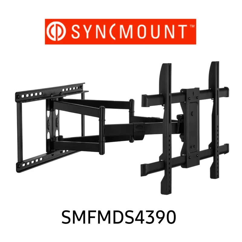 Syncmount SMFMDS4390 | Support mural articulé pour téléviseur 43" à 90" jusqu'à 138 lb