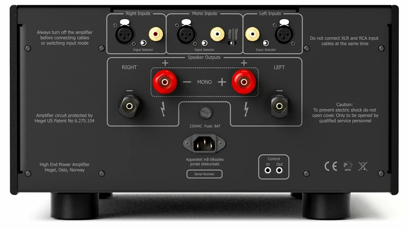 Hegel H30A - Amplificateur de puissance 1100 watts Mono et 300Watts/Canal sous 8 Ohms