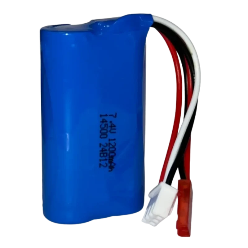 Accumulateur rechargeable 7,4V 1200mAh 2x14500 AA avec connecteurs SM/JST