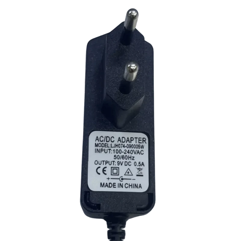 Adaptateur mural AC/DC 220V 9V 500mA Polarité inversée
