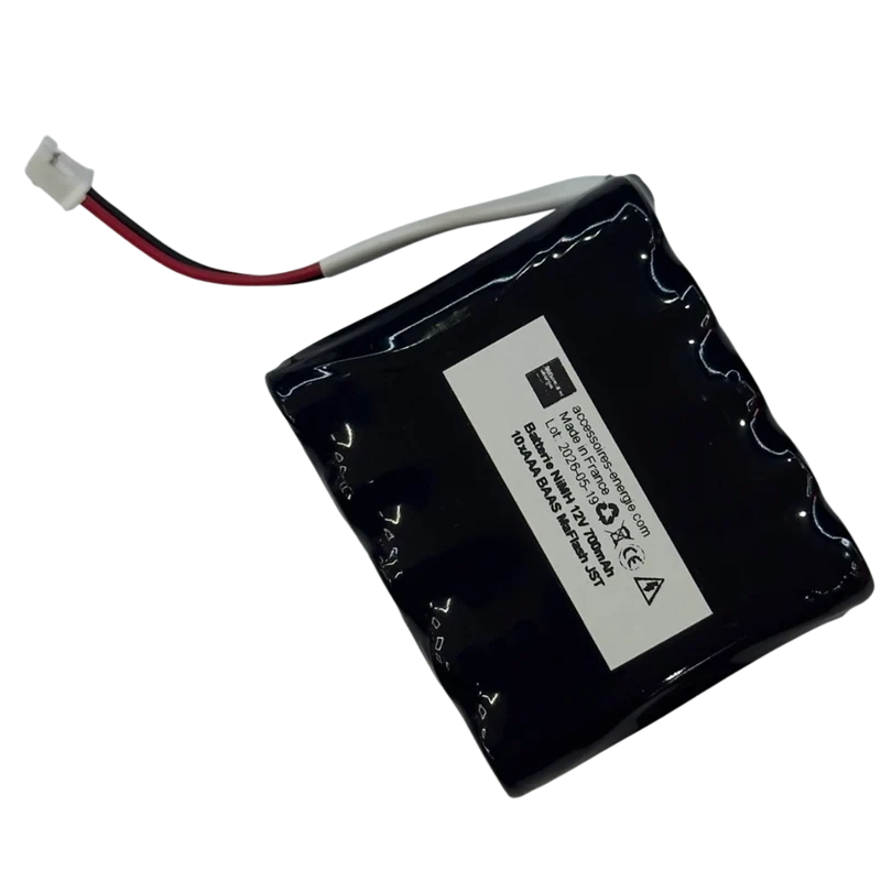 Batterie NiMH 12V 700mAh 10xAAA BAAS MaFlash JST