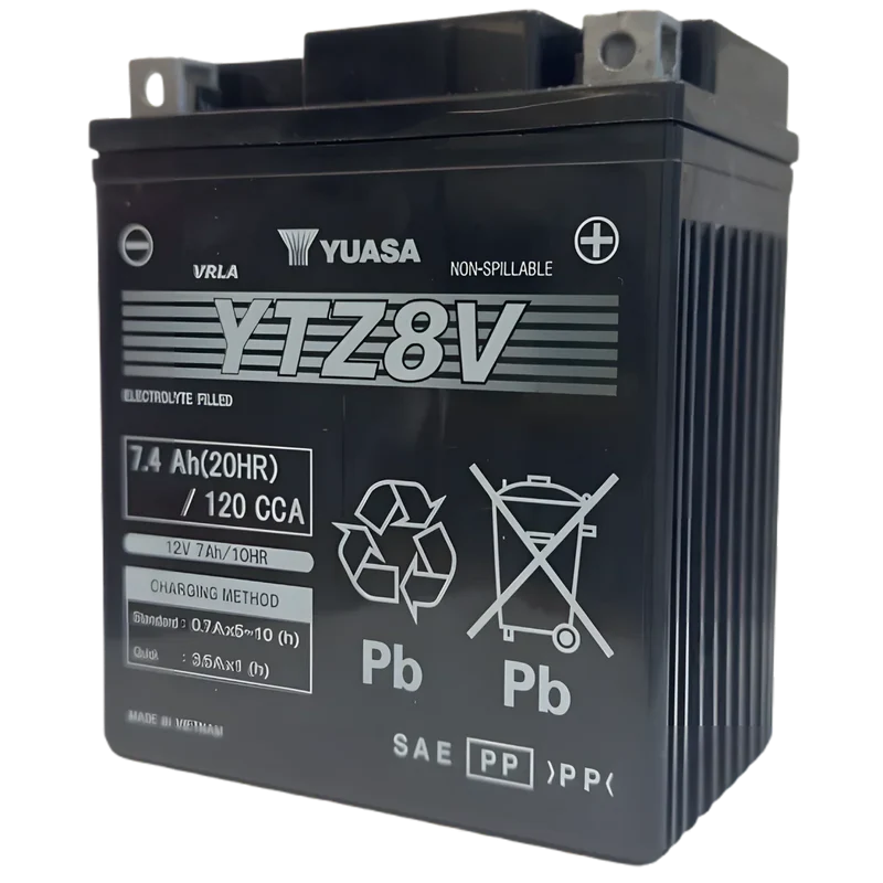 Batterie Moto YUASA YTZ8-V 12V AGM – Sans Entretien Prête à l'Emploi