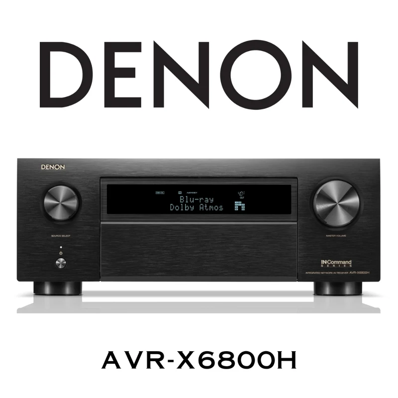Denon AVRX6800H - Récepteur cinéma maison 11.4, 8K, 140W, Dolby Atmos, HEOS, 3D