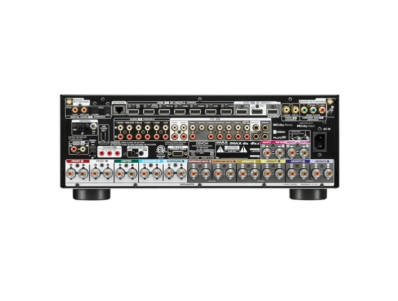 Denon AVRX6800H - Récepteur cinéma maison 11.4, 8K, 140W, Dolby Atmos, HEOS, 3D