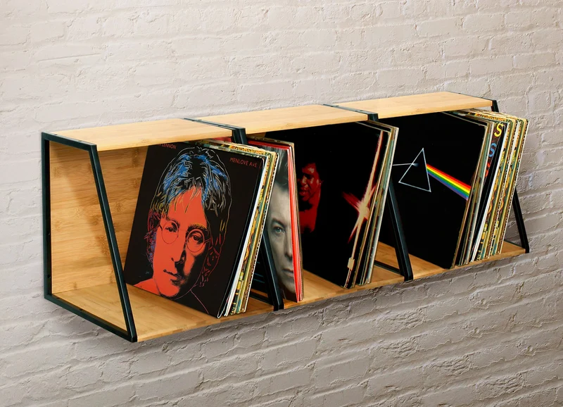 NorStone Vinyl LP Case - Boîte de rangement 80 albums (Vendu à l'unité)