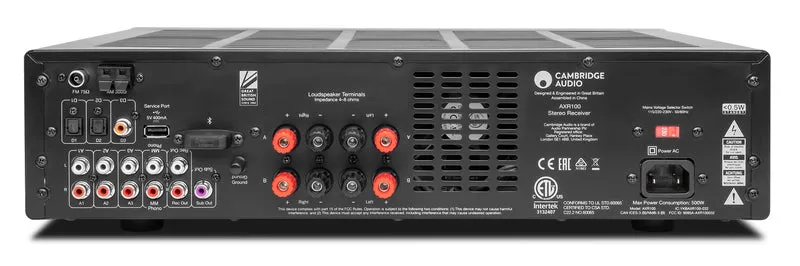 Cambridge Audio AXR100 - Récepteur stéréo 100 W/c, AM/FM, Bluetooth