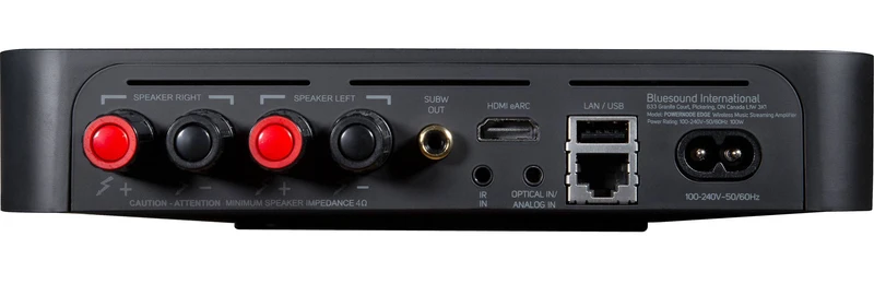 Bluesound POWERNODE Edge - Amplificateur 40W/, Streamer, DAC, Wi-Fi, Bluetooth