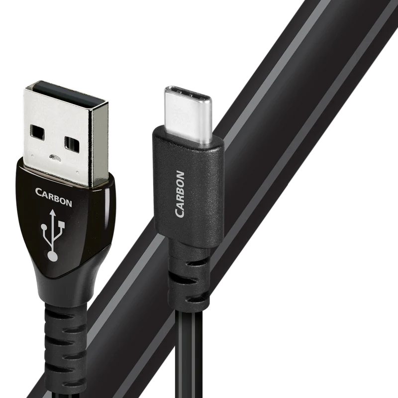 Audioquest Carbon - Câble USB C à USB A à surface 5% solide Argent