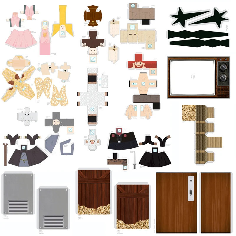 Set de crèche Papercraft