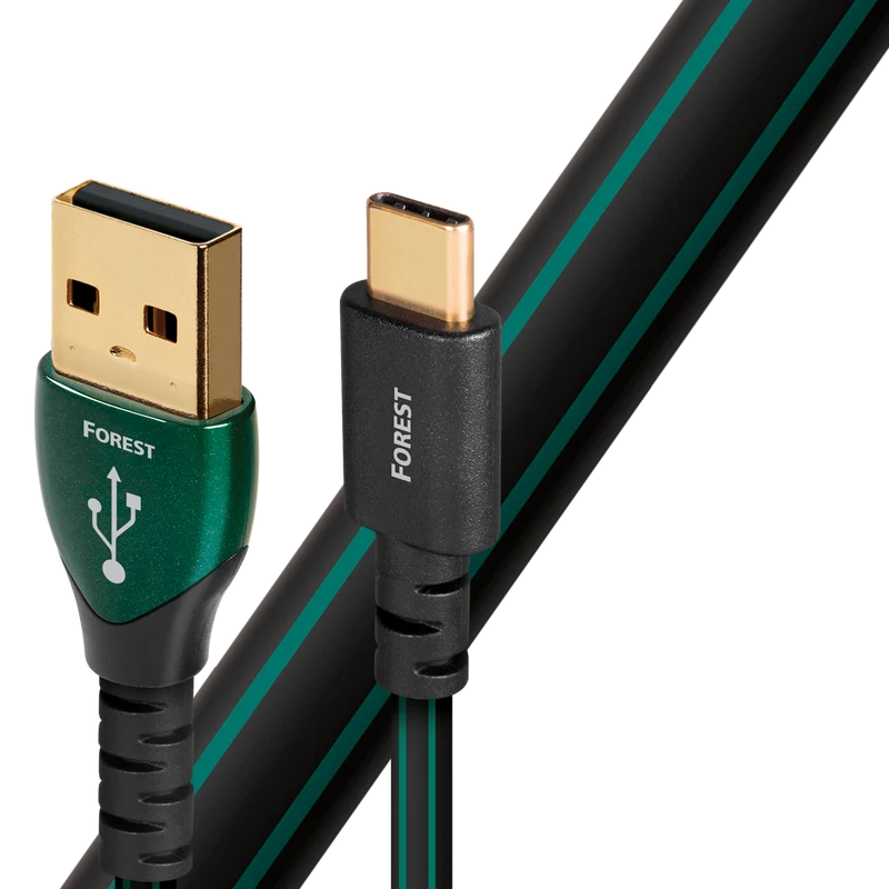 Audioquest Forest - Câble USB C à USB A à surface 0.5% solide Argent