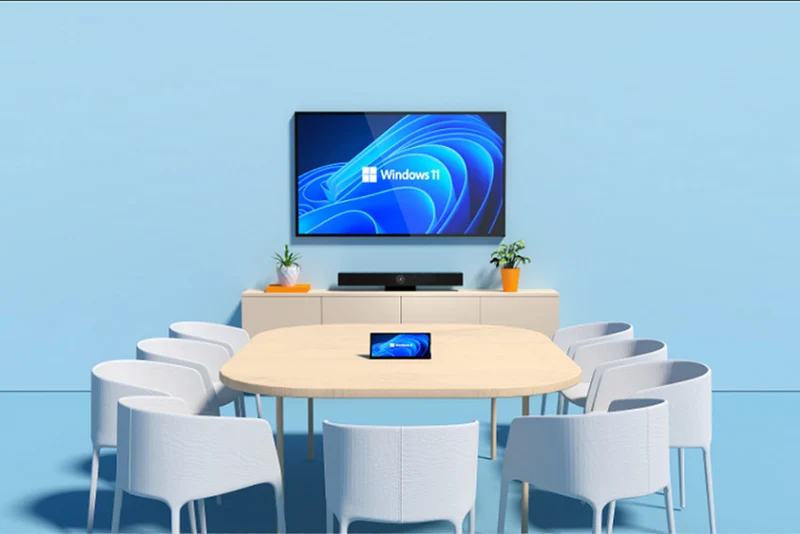 Minrray VA400 - Barre de son vidéo USB 4K UHD tout-en-un avec intelligence articifielle pour vidéoconférence
