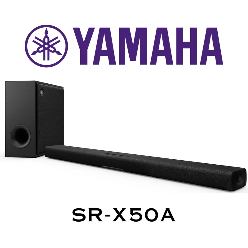 Yamaha SRX50A - Barre de son 280Watts, Dolby Atmos, Sub sans fil, Clear Voice
