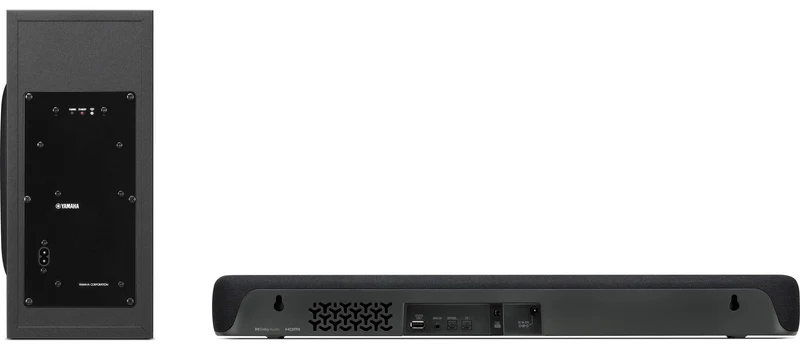 Yamaha SRC30A - Barre de son 90Watts, 2.1 canaux, Dolby Atmos, Sub sans fil, Clear Voice
