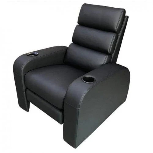 Fauteuil inclinable lisse, cuir résistant, système moteur et design élégant