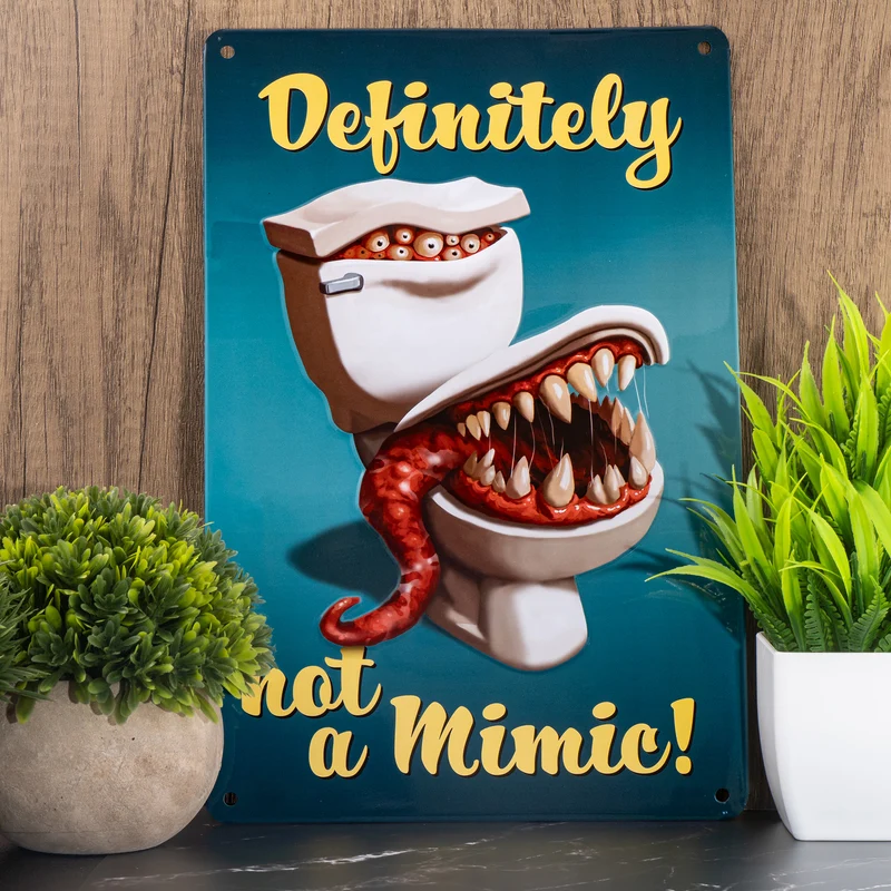 Plaque en métal - Not a Mimic
