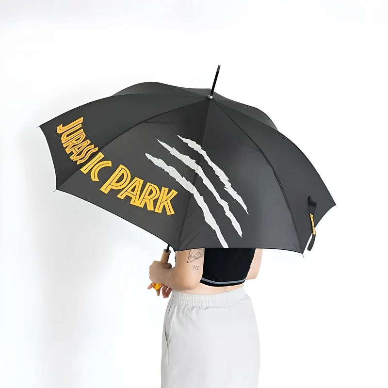 Parapluie Jurassic Park avec poignée en fossile d'ambre