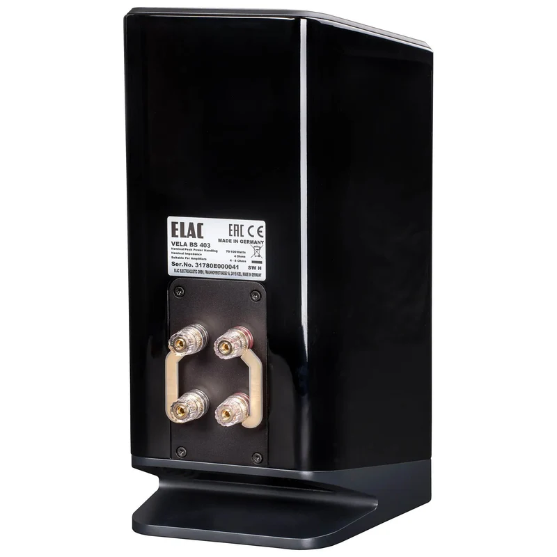 ELAC Vela BS403 : enceintes d'étagère au design complexe