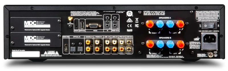 NAD C399 - Amplificateur stéréo intégré hybride 180 W/C, DAC, entrée phono
