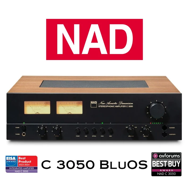 NAD C3050BluOS - Amplificateur 100W/C BluOS, DAC, entrée phono