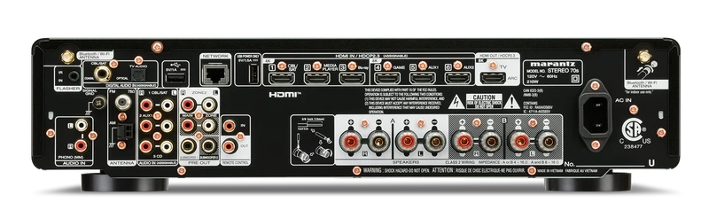 Marantz Stereo 70s - Récepteur stéréo Audio/Vidéo 75W/C, Lecteur réseau, entrée Phono, HDMI 8K