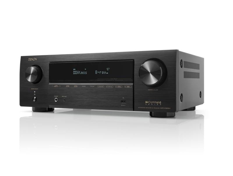 Denon AVRX1800H - Récepteur cinéma maison 7.2, 8K, 80W, 7 Canaux amplifiés, Dolby Atmos, 3D