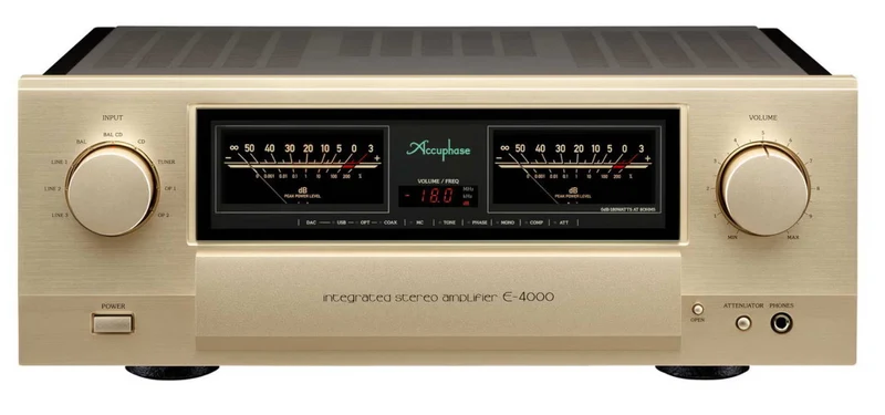 Accuphase E-4000 - Amplificateur stéréo intégré 180W/C, facteur amortissement de 800