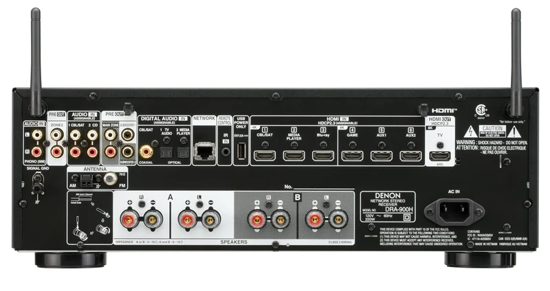 Denon DRA-900H - Récepteur Stéréo 100Watts/Canal à 2 canaux 8K