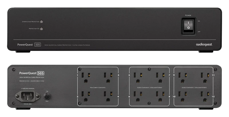 Audioquest PowerQuest PQ-505 - Barre à 12 prises + Cordon PQ-715 2M
