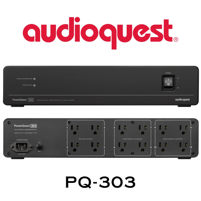 Audioquest PowerQuest PQ-303 - Barre à 12 prises + Cordon PQ-415 2M