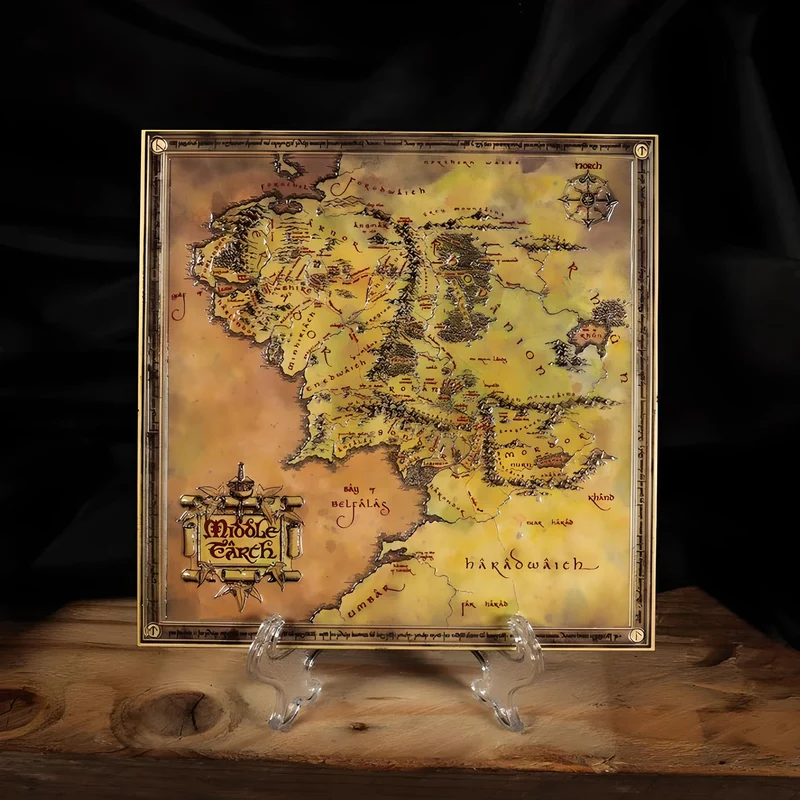 Le Seigneur des Anneaux Terre du Milieu Carte métal