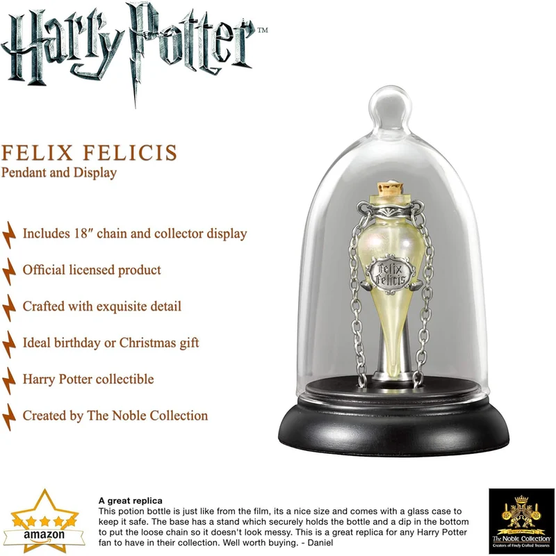 Harry Potter Felix Felicis Phiole Pendentif & Présentoir