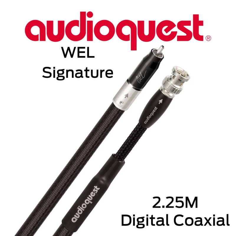 Audioquest WEL Signature - Câbles coaxial digital 21 AWG 100% Argent