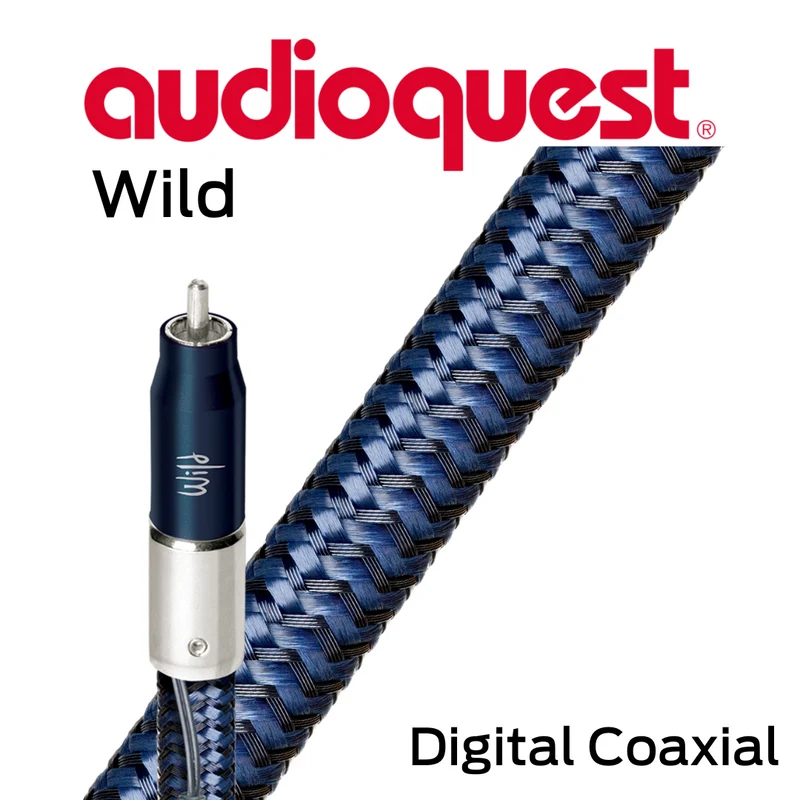 Audioquest Wild - Câbles coaxial digital, 21 AWG, 100% Argent (paire)