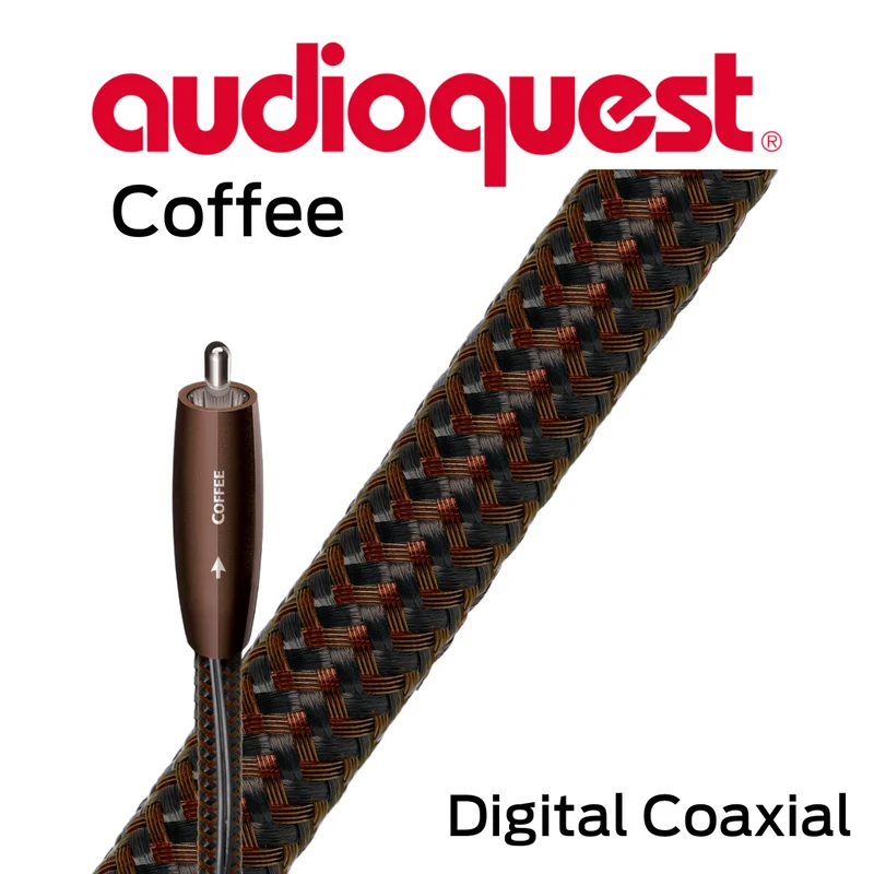 Audioquest Coffee - Câbles d'interconnexion coaxial 21AWG 10% argent