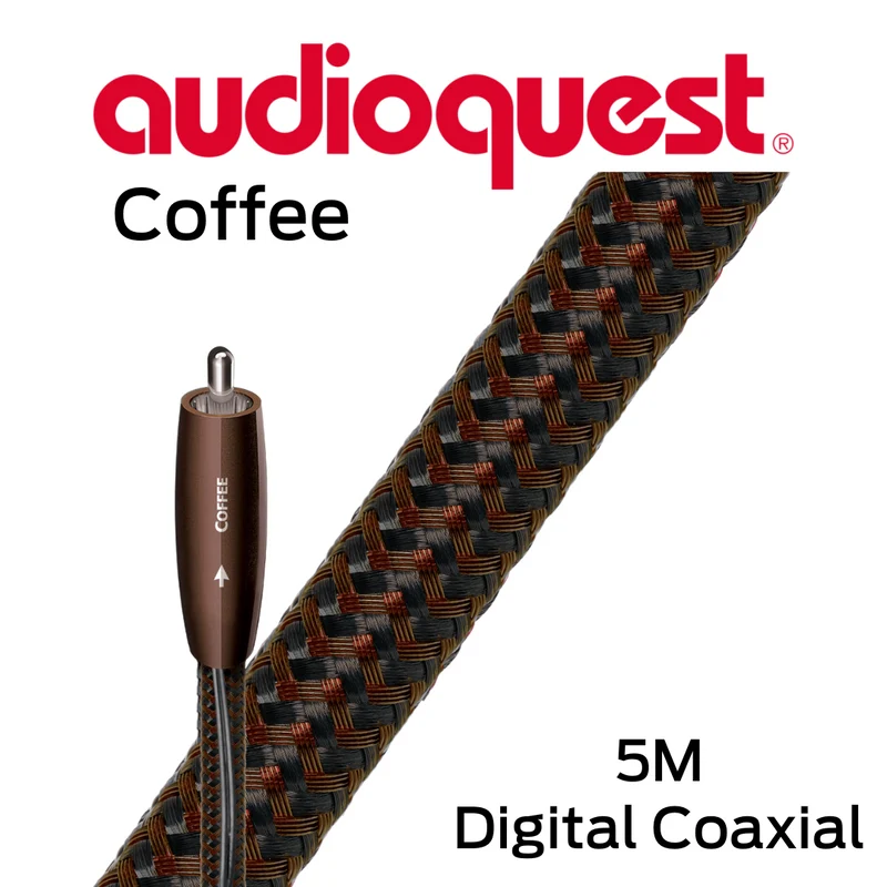 Audioquest Coffee - Câbles d'interconnexion coaxial 21AWG 10% argent