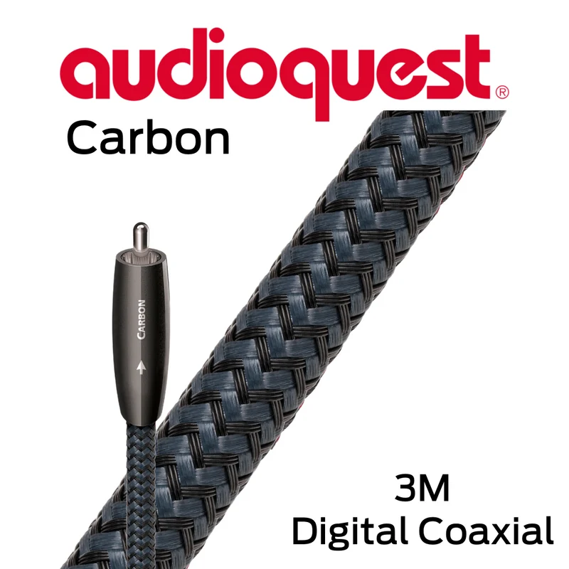 Audioquest Carbon - Câbles d'interconnexion coaxial 21 AWG 5% argent