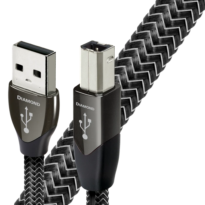 Audioquest Diamond - Câbles d'interconnexion USB A-B 72v 100% argent