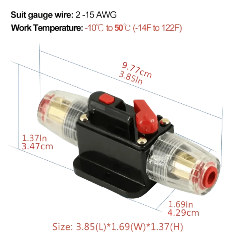 Disjoncteur 12V 24V 20A