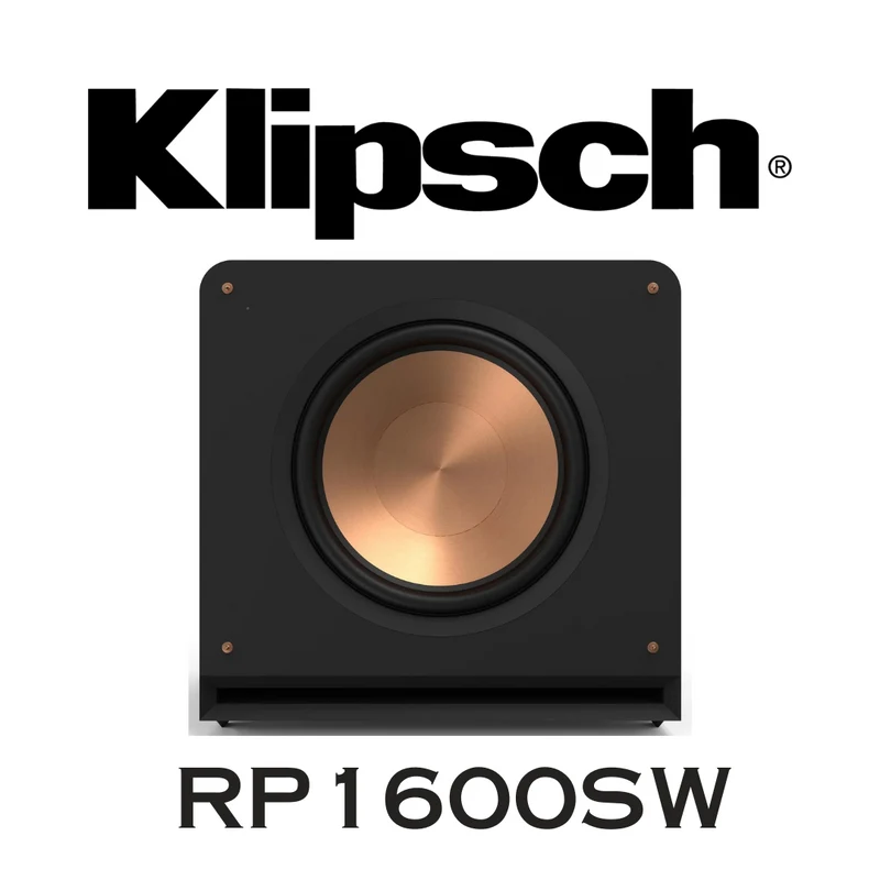 Klipsch RP1600SW - Caisson de basses 800 Watts avec haut-parleur de graves de 16''