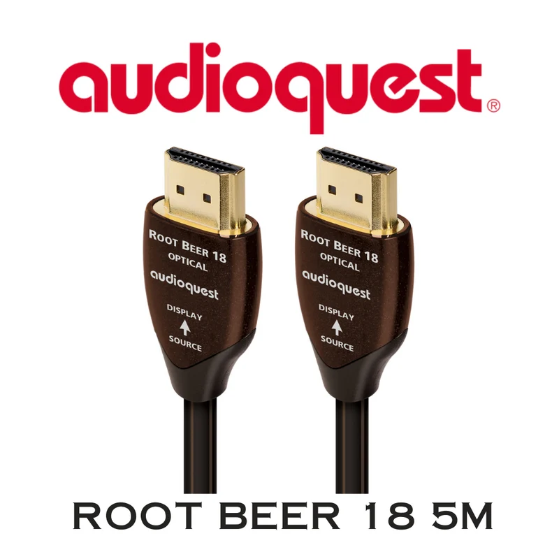 Audioquest Root Beer 18 - Câble HDMI optique actif de 5M à 30M