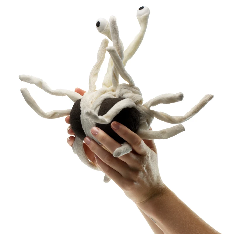 Monstre spaghetti volant en peluche