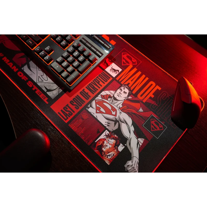 DC Comics Superman XL Tapis de souris pour gamer avec chargeur sans contact