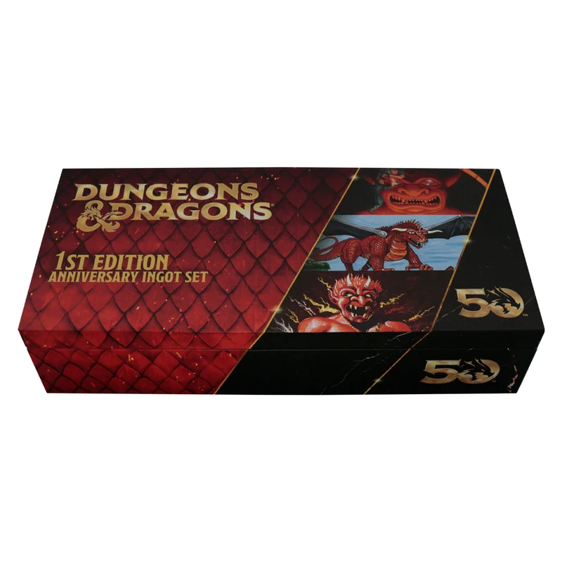 Dungeons & Dragons Première édition Set limité de lingots métalliques pour le 50ème anniversaire