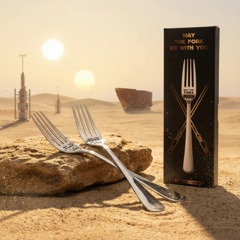 Fourchette "May the fork be with you" (que la fourchette soit avec toi)