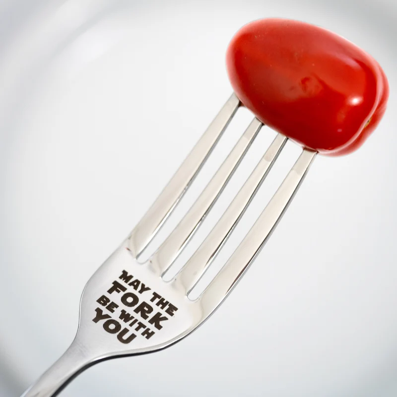 Fourchette "May the fork be with you" (que la fourchette soit avec toi)