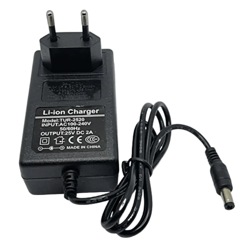 chargeur mural AC/DC 220v 25,2V 2A li-ion