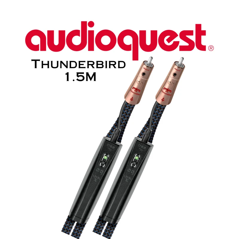Audioquest Thunderbird - Câble d'interconnexions RCA-RCA Mâle (la paire)
